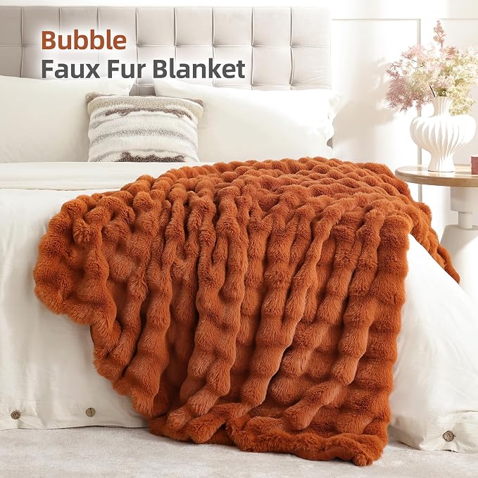 Smoofy Faux Fur Fall Throw Blanket - Image 2