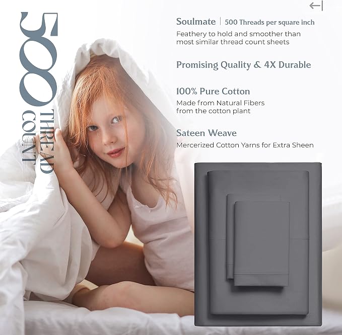 Mayfair Linen 100% Cotton Bed Sheets California King Sheet Set - Image 6