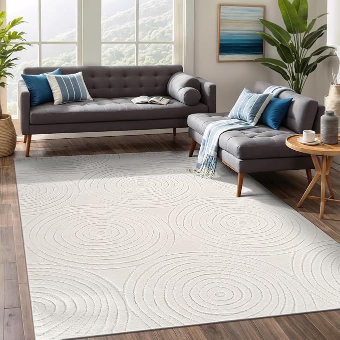 Beverly Rug Micro Loop Area Rug Light Gray 9x12 Geometric Modern Luxury - Image 5