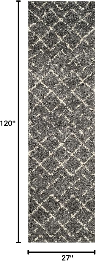SAFAVIEH Arizona Shag Collection Runner Rug - Image 2