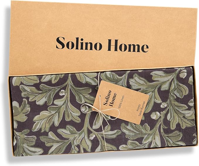 Solino Home 100% Pure Linen Table Runner 132 Inches Long - Image 5