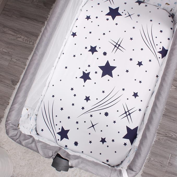 Belsden Pack of 3 Fitted Bassinet Sheet Set, Flexible Fit Various Bassinet - Image 2