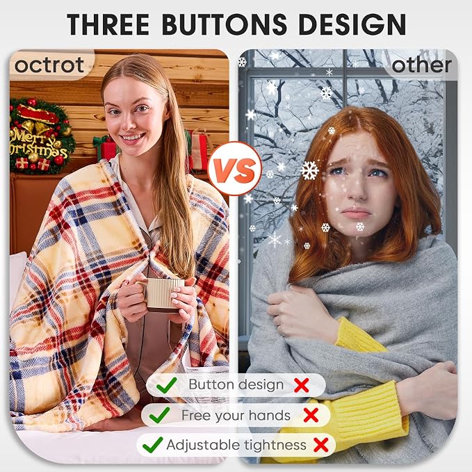 Heated Electric Blanket Full Size, 72X84 Heating Blanket, Fast Heating Washable - Image 7