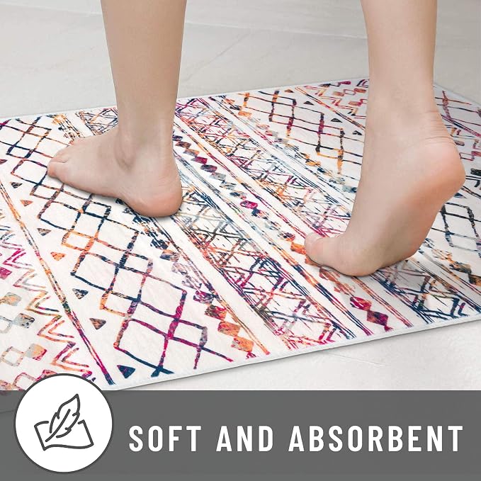 KUTA 5x7 Living Room Rug, Moroccan Large Multi-Color Area Rugs Washable Boho - Image 7