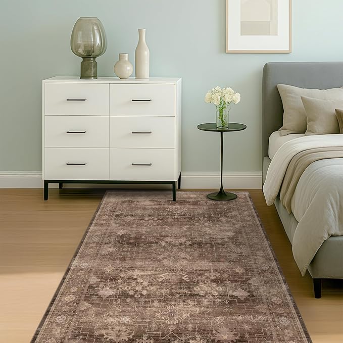 Taupe Brown 5x8 Rug for Living Room - Image 3