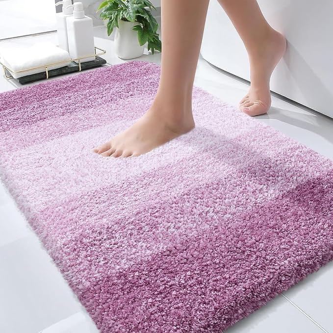 OLANLY Bathroom Rugs Mat 36x24, Extra Soft Absorbent Microfiber Bath Rugs by OLANLY
