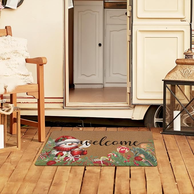 Christmas Snowman Door Mat, Winter Welcome Doormat, Christmas Holiday Welcome - Image 4