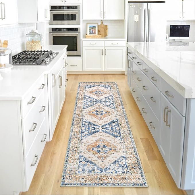 Lahome Boho 2x6 Hallway Runner Rug, Non-Slip Thin Washable Kitchen Rugs - Image 3