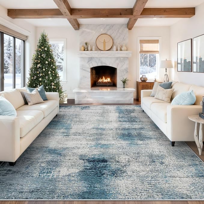 8x10 Area Rugs for Living Room: Washable Modern Abstract Rug Large Soft by LOSBULAKE