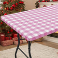 Smiry Rectangle Picnic Table Cloth, Elastic Waterproof Fitted Vinyl Tablecloths by Smiry