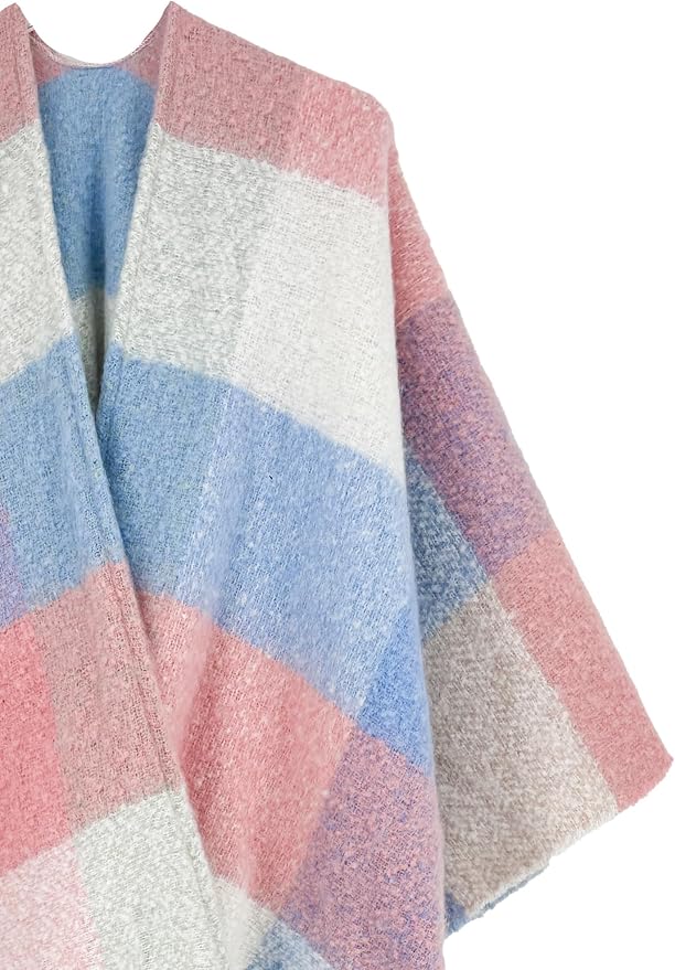 Breezy Lane Women's Shawl Wraps Warm Poncho Ruana Wrap Cardigan - Image 4