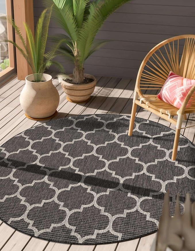 Unique Loom Outdoor Trellis Collection Area Rug - Image 4