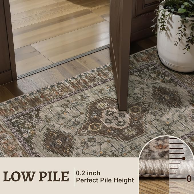 Tangsoo Washable Rug 4x6 Area Rug, Oriental Rug Indoor - Image 6