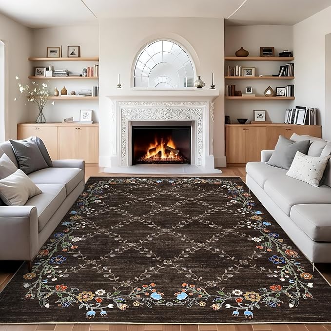 GarveeHome 10x13 Washable Floral Area Rugs - Image 5