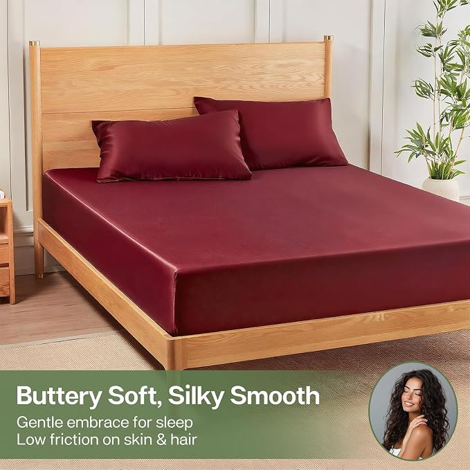MR&HM King Fitted Sheet Only, Ultra-Soft Rayon Derived from Bamboo & Polyester - Image 4