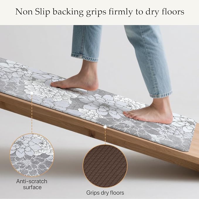 GENIMO Kitchen Mats for Floor, Kitchen Rugs Non Slip Washable Sets of 2 - Image 4