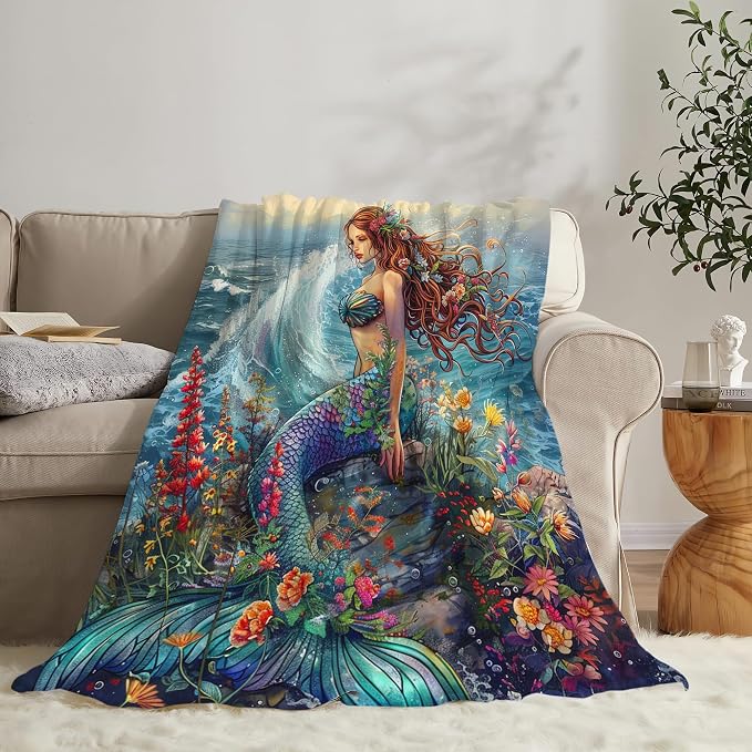 Mermaid Throw Blanket - Image 7