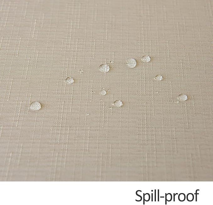 maxmill Square Tablecloth Slubby Texture Stain Resistant Waterproof Wrinkle - Image 5
