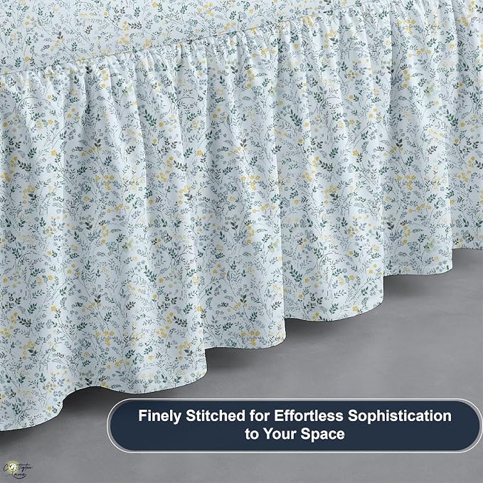 Cottington Lane Ruffled Bed Skirt Queen Size - Image 9