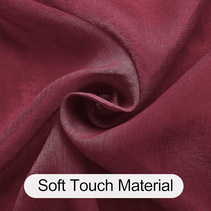 XWZO Sheer Curtains 84 Inches Length 2 Panels Set, Solid Grommet Semi - Image 5