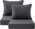 Outdoor Patio Chair Cushions Set, Water-Repellent, Fade Resistant, Deep Seat by Unimatta