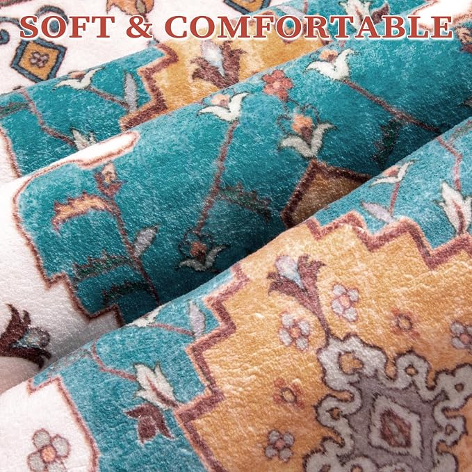 SERISSA Area Rug 3x5 Boho Orange Rugs - Image 5