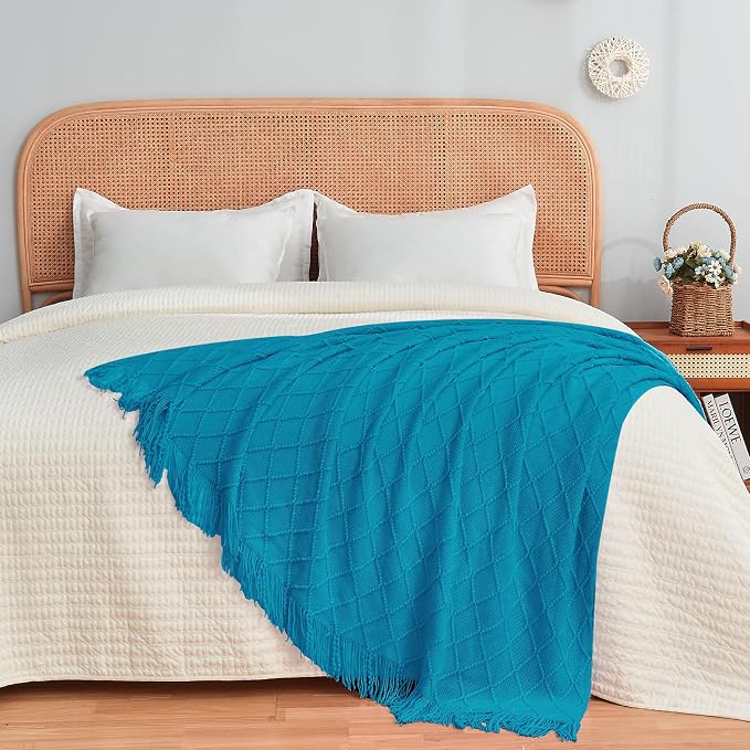 inhand Teal Throw Blanket for Couch and Bed, Soft Living Room Home Decor - Image 6