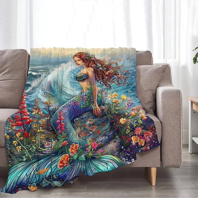 Mermaid Throw Blanket - Image 3