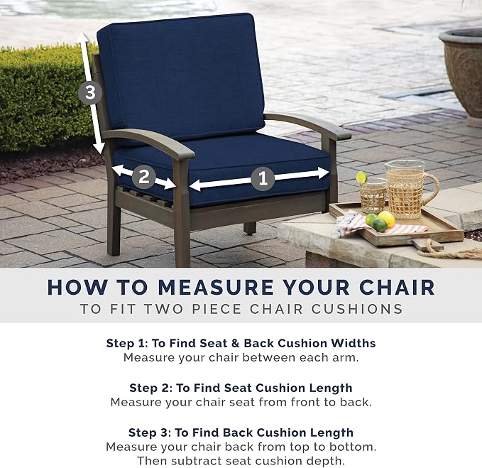 Arden Outdoor Dining Chair Cushion, 20 x 20, Rain-Proof, Fade Resistant - Image 10
