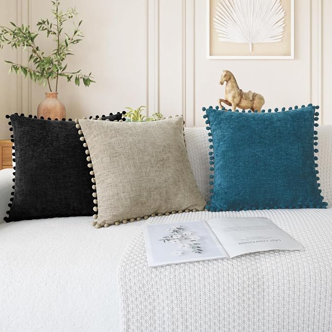 CaliTime Throw Pillow Covers Decorative 20 X 12 Inches Pack of 2 Cozy Solid - Image 5