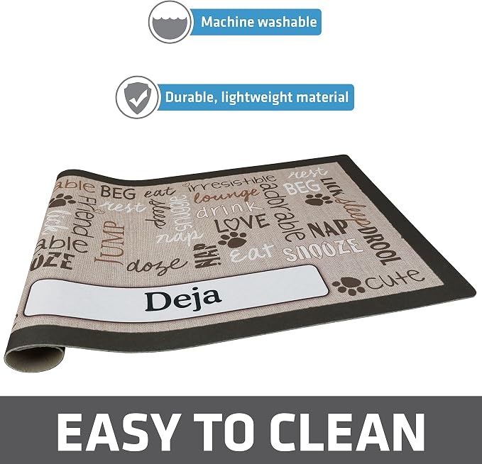 Drymate Personalized Pet Bowl Placemat, Custom Dog & Cat Food Feeding Mat - Image 4