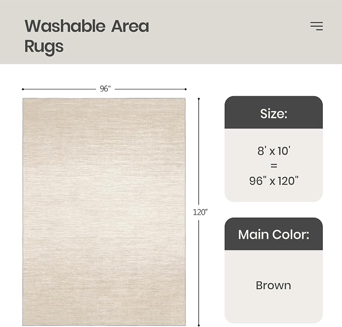 Valenrug Washable Rugs 8x10 - Image 2