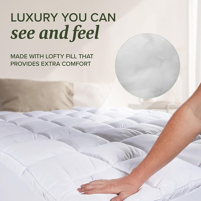 Beckham Hotel Collection King Size Mattress Pad & Protector Hybrid - Image 5