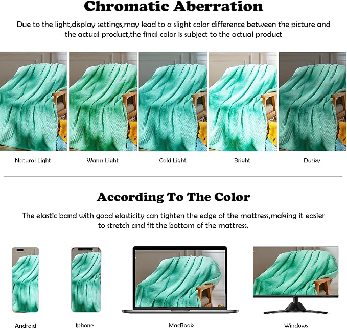 NEWCOSPLAY Super Soft Throw Blanket Aqua Premium Silky Flannel Fleece Leaves - Image 6