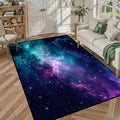 5' X 7' Galaxy Area Rug Dark Blue Starry Sky Carpets by CERYUEE