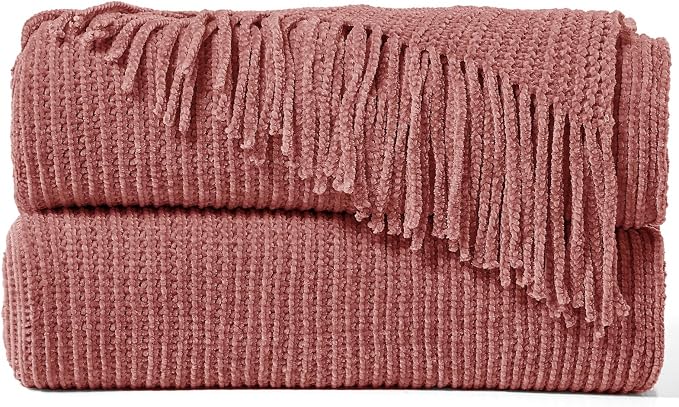 inhand Coral Pink Throw Blanket by inhand