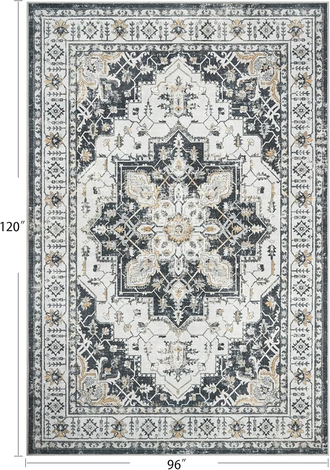zesthome Area Rug 8x10, Ultra-Thin Washable Rugs - Image 2