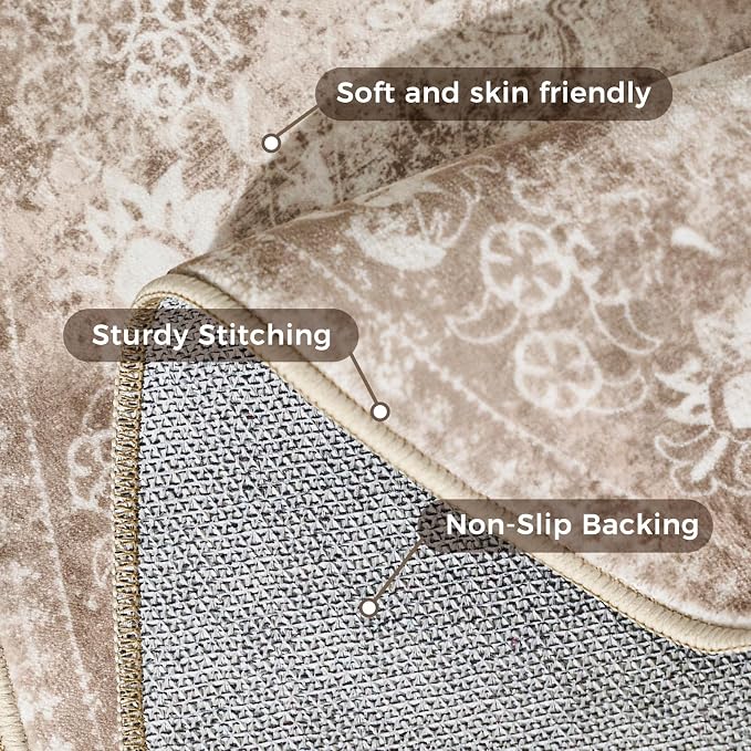 jinchan Round Rug 5ft Area Rug - Image 7