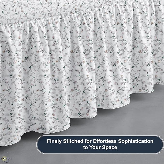 Cottington Lane Ruffled Bed Skirt Queen Size - Image 9