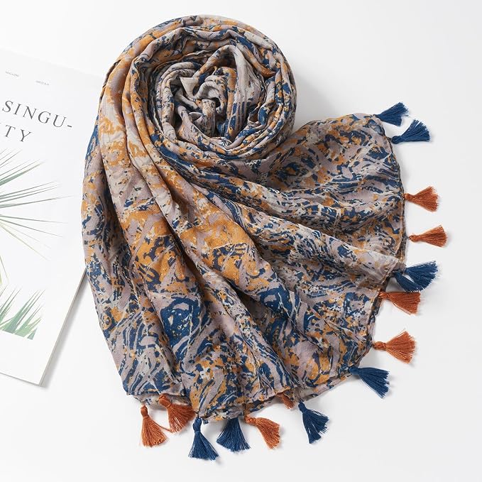 Scarf for Women Lightweight Soft Floral Leopard Printed Scarves Fall Winter - Image 4