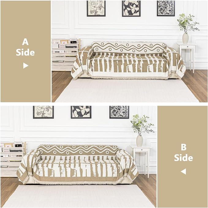 MEETSKY Boho Couch Covers for 2 Cushion Couch Sofa, Sofa Covers Washable Couch - Image 2