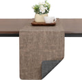 Table Runners 55 Inches Long, Dual-Sided Faux Leather Farmhouse Table Runner by Chitomars