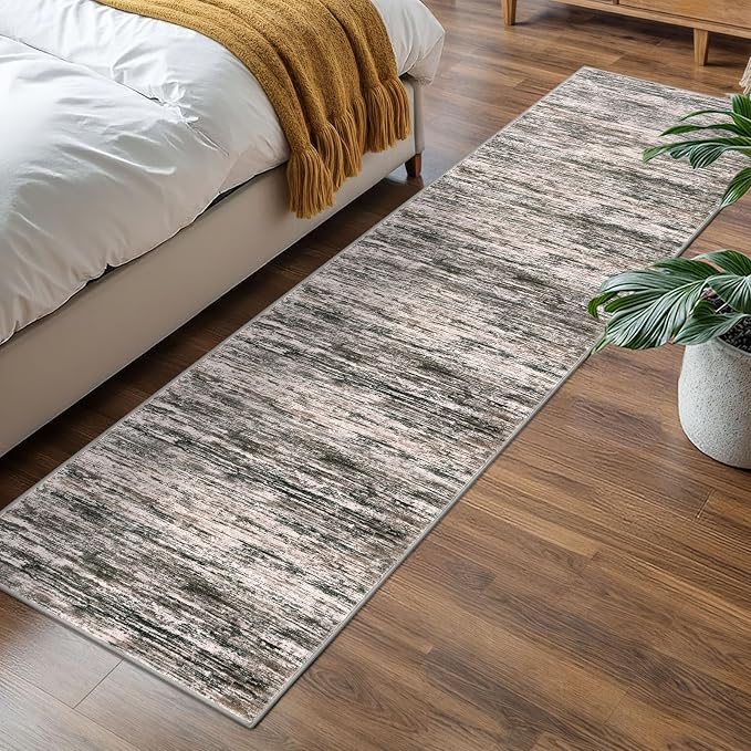 2x7 Modern Abstract Runner Rug for Hallways, Non-Shedding Washable Rug for - Image 2