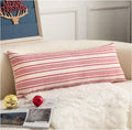 Christmas Lumbar Pillow Covers, Boho Textured Long Accent Pillow Case, Chair by Cethom