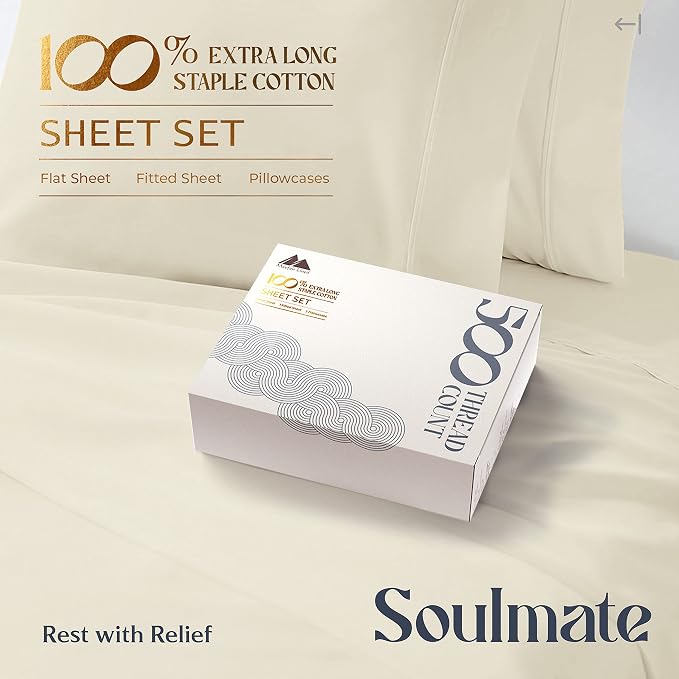 Mayfair Linen 100% Cotton Bed Sheets Queen Set - Image 2