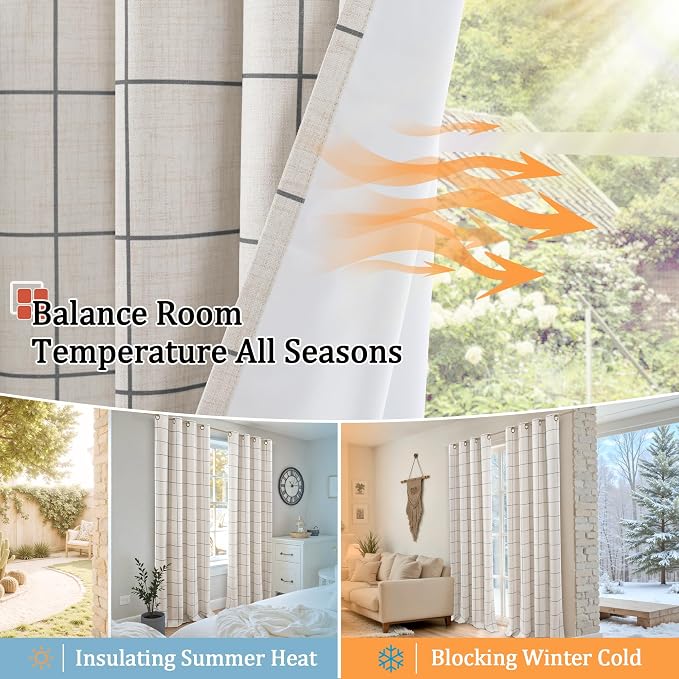 Linen Blackout Curtains for Living Room - Image 7