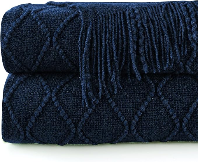 inhand Knitted Throw Blankets for Couch and Bed, Soft Cozy Knit Blanket - Image 7