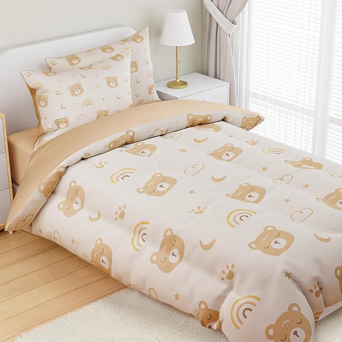 SANDJEST Bear Comforter Set Full Size 98x86in - Image 5