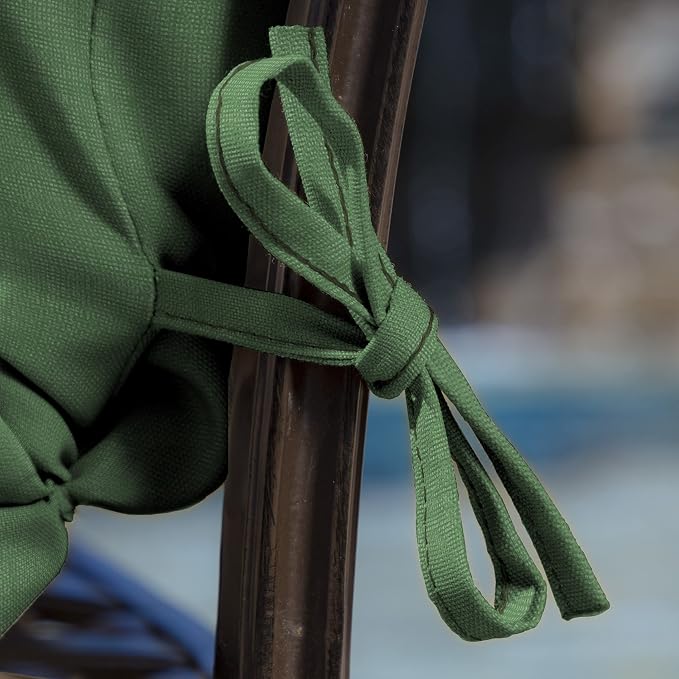 Arden Outdoor Midback Chair Cushion, 18 x 16.5, Moss Green Leala - Image 7