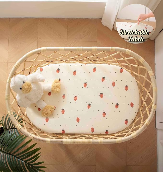 SDY Jersey Strawberry Bassinet Sheets - Image 3